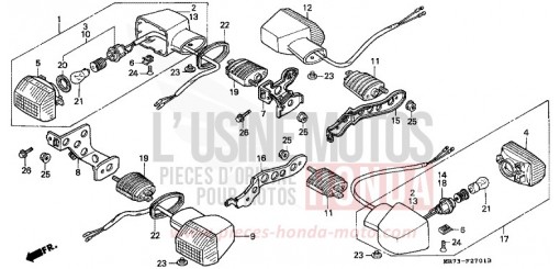 CLIGNOTANT (2) VFR750RK de 1989
